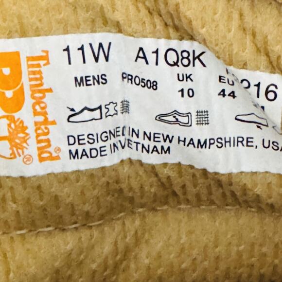 Timberland Boots Mens 11 Brown Nubuck PRO Steel Toe Gritstone 6 Lace Up Work - Picture 12 of 13